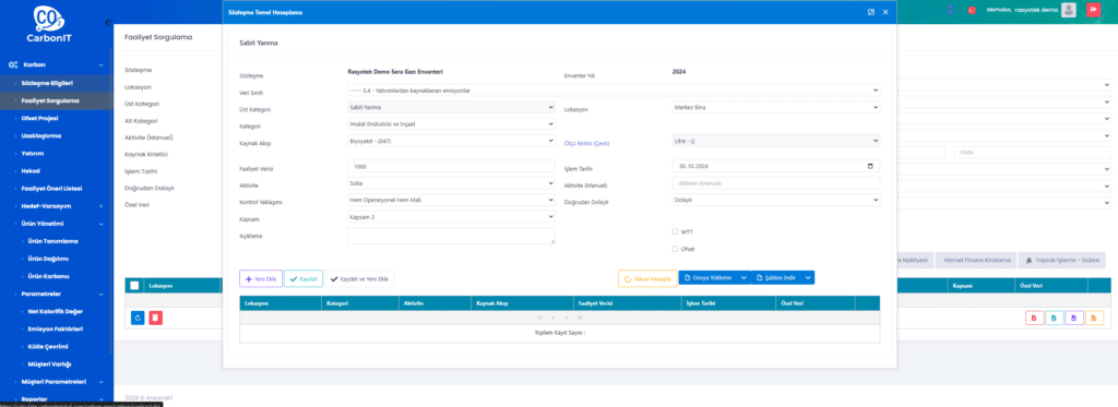 carbon dashboard