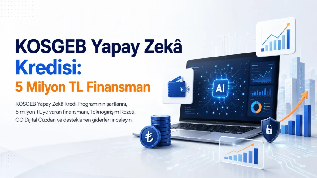 KOSGEB Yapay Zekâ Kredi Programı kapsamında 5 milyon TL’ye kadar finansman