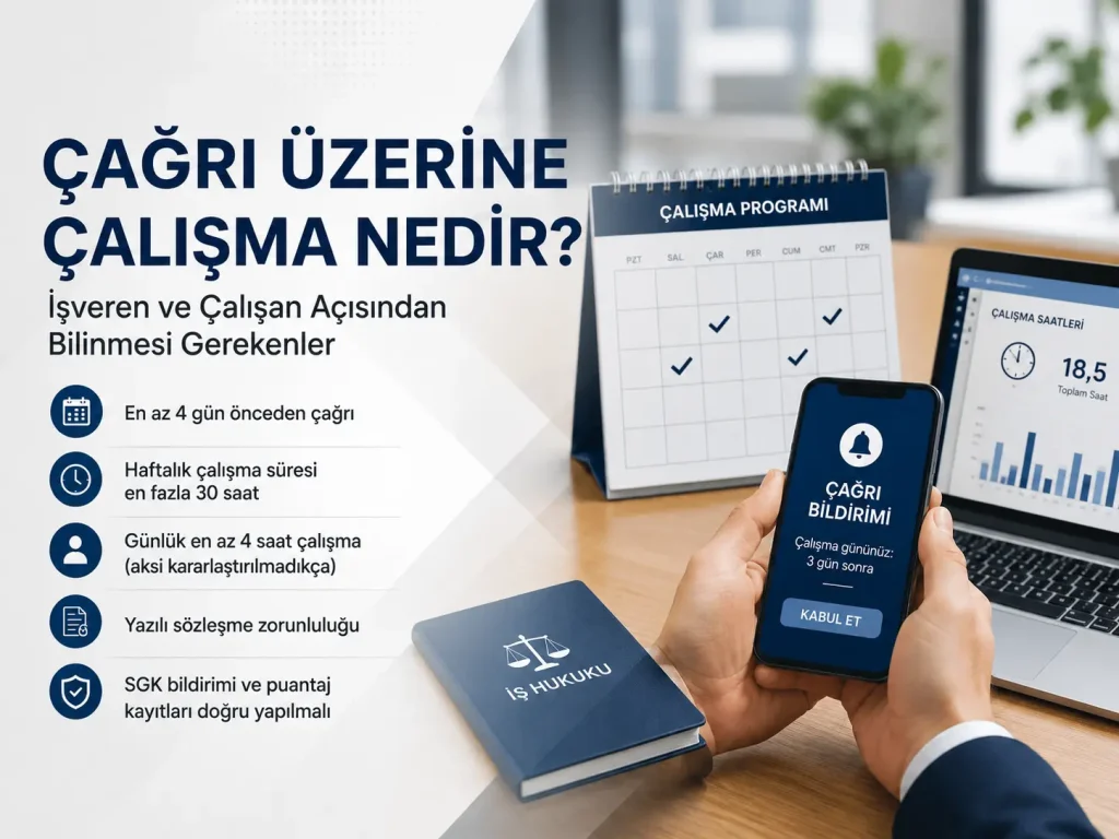 Çağrı üzerine çalışma sözleşmesi kapsamında işveren ve çalışan arasındaki esnek çalışma modeli.